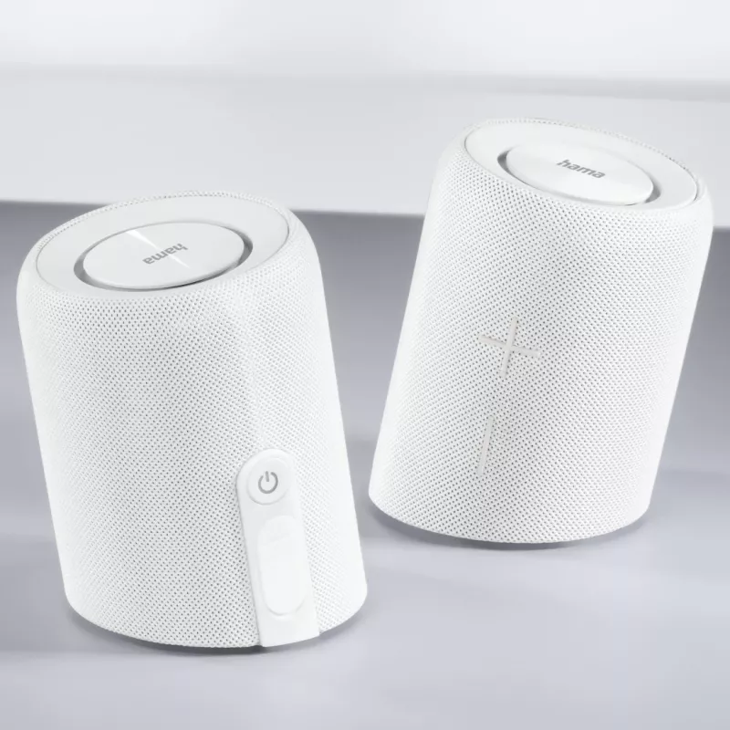 Hama Twin 3.0 Stereo prenosný reproduktor biely 30 W