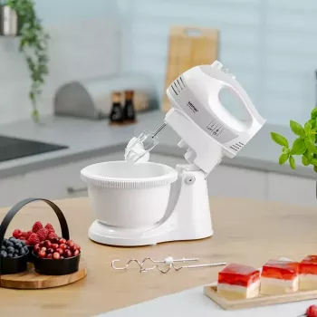 Ručný mixér ZELMER ZHM2459S — 300 W, 5 rýchlostných stupňov, nerezové nástavce