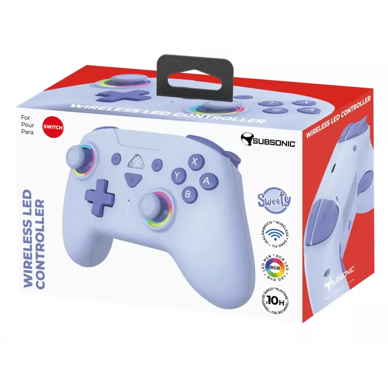Gamepad Subsonic 147436 modrá RF Nintendo Switch bezdrôtový 10h batéria