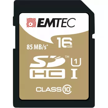 Flash pamäť Emtec 16 GB SDHC Class 10 zlatá