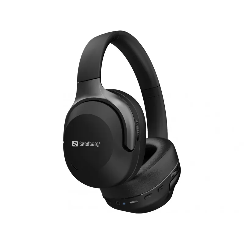 Sandberg Wireless Travel Headset ANC+ENC, bezdrôtový, hovory/hudba, 228 g, headset, čierny
