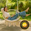 Závesné kreslo Koala Hammock BLACK FOREST 80x60 cm Ecru – prelamovaná tkanina