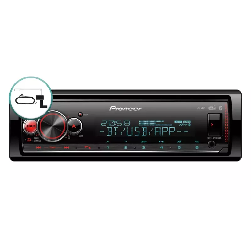 Auto mediálny prijímač Pioneer MVH-S520DABAN 200 W Bluetooth čierny