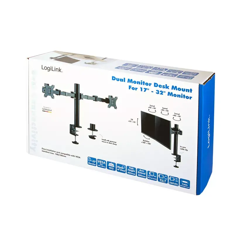 Držiak monitora LogiLink BP0106 32 palcov stolový čierny