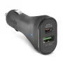 Auto nabíjačka SBS Mobile TECRPD25W — zapaľovač, 12–24 V, 1×USB-A, 1×USB-C, rýchle nabíjanie, čierna