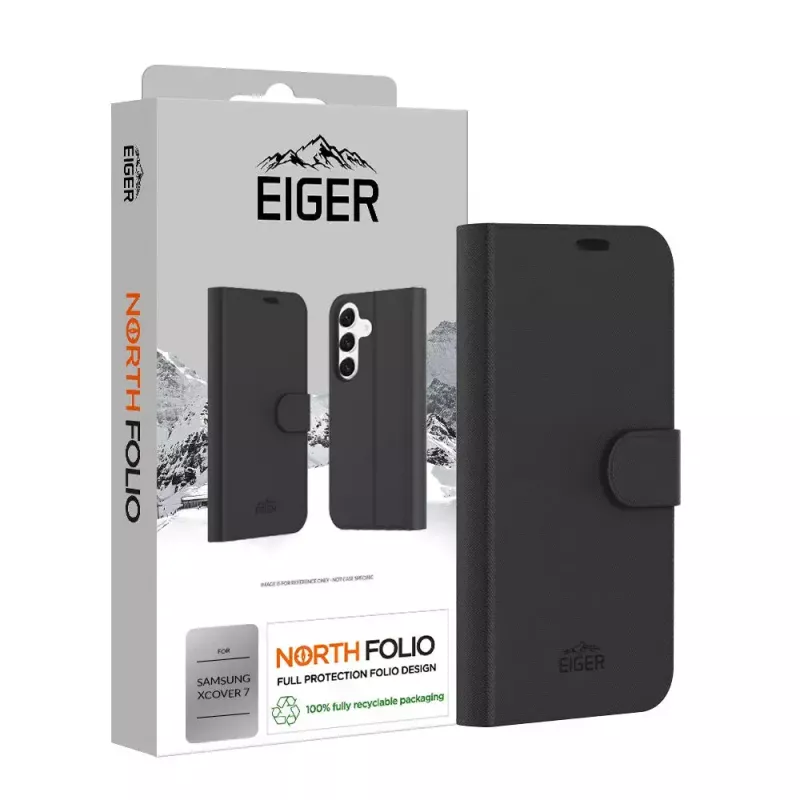 Peňaženkové puzdro EIGER EGCA00591 pre Samsung Galaxy Xcover7 16.8 cm čierne