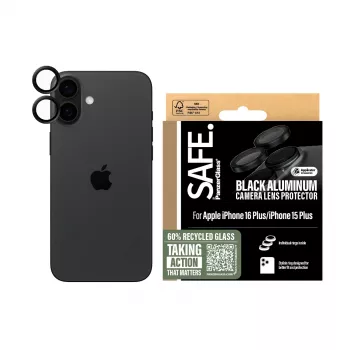 PanzerGlass SAFE. by ® ochrana kamery čierna iPhone 16 | 16 Plus