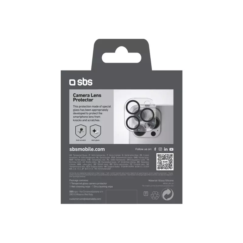 SBS TECAMGLIP16PK ochrana objektívu fotoaparátu pre iPhone 16 Pro/Pro Max