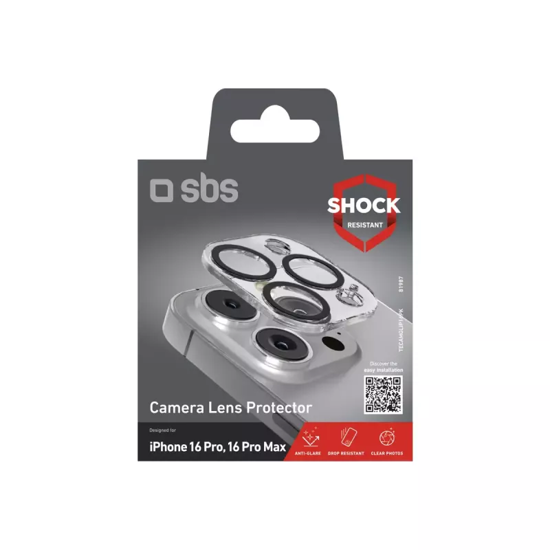 SBS TECAMGLIP16PK ochrana objektívu fotoaparátu pre iPhone 16 Pro/Pro Max