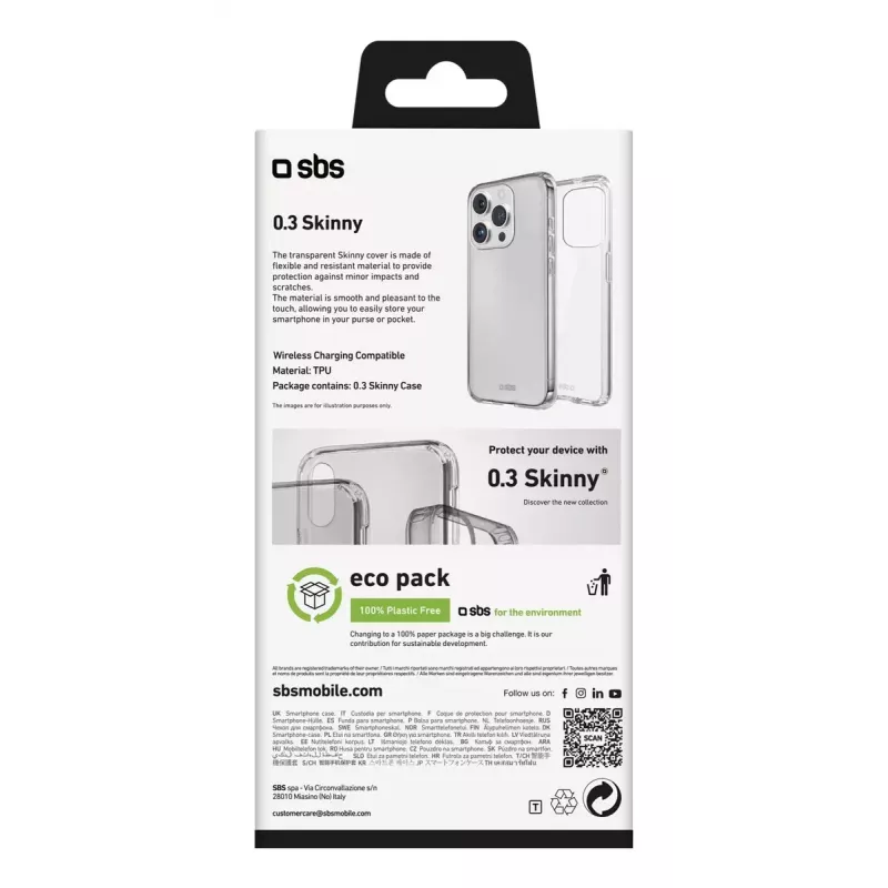 Puzdro na telefón SBS TESKINIP1661PT pre iPhone 16 Pro 16 cm priehľadné