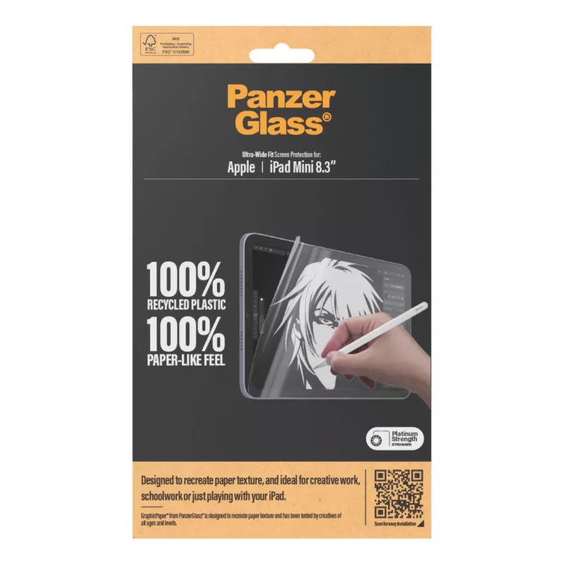 PanzerGlass ® GraphicPaper® ochranné sklo na displej iPad Mini 8.3'' (2021, 2024) | Ultra-Wide Fit
