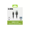 USB kábel SBS Mobile TECABLETYC1KPOS — USB A na USB C, USB 2.0, 1 m, čierny