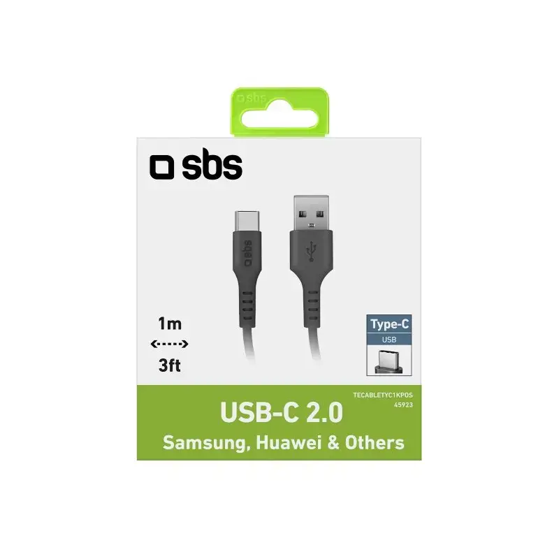 USB kábel SBS Mobile TECABLETYC1KPOS — USB A na USB C, USB 2.0, 1 m, čierny