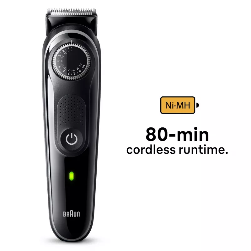 Braun BeardTrimmer 3 zastrihávač brady 3 BT3440, umývateľný, batéria, čierny