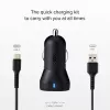 Auto nabíjacia sada SBS Mobile USB-Type-C, 2× USB 2.0 konektory, 1 m kábel, 12 W, 12/24 V vstup, čierna