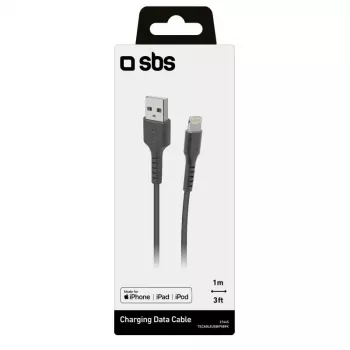 Lightning na USB-A kábel SBS Mobile TECABLEUSBIP589K – 1 m, USB 2.0, čierny