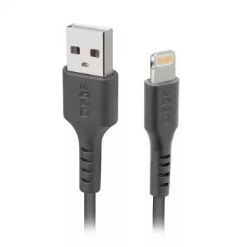 Lightning na USB-A kábel SBS Mobile TECABLEUSBIP589K – 1 m, USB 2.0, čierny