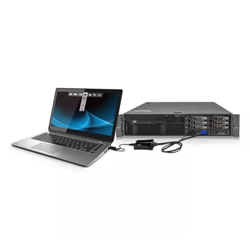ATEN CV211 Laptop USB KVM Console Crash Cart adaptér