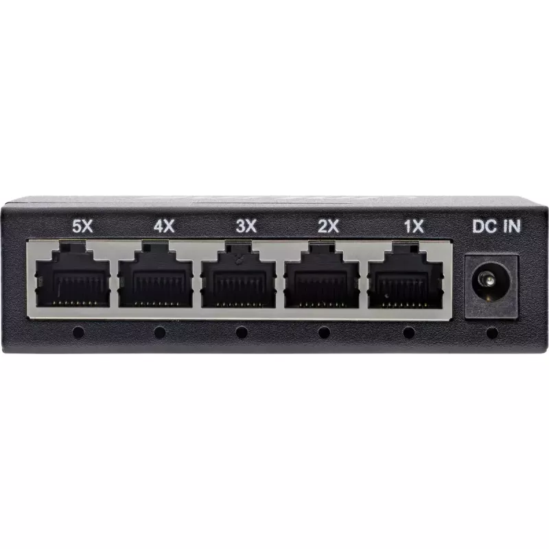 InLine Gigabit sieťový switch 5-portový, 1 Gb/s, desktop, kovové puzdro, bez ventilátora