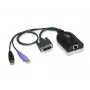 ATEN USB - DVI na Cat5e/6 KVM adaptérový kábel (CPU modul), USB, USB, DVI-D, čierna, fialová, RJ-45, 1 x RJ-45
