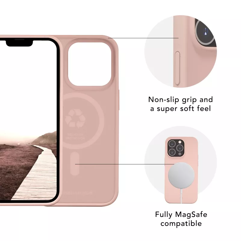 Puzdro dbramante1928 Monaco iPhone 14 Pro Max Pink Sand