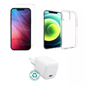 eSTUFF ES-KIT-IPH13PRO nabíjačka pre mobilné zariadenia mobilný telefón transparentná, biela interiér