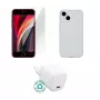 Mobilná nabíjačka eSTUFF ES-KIT-IPHSE(2022) interiér AC transparentná biela USB Type-C