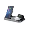 Veho DS-7 Qi bezdrôtová multi nabíjacia stanica strieborná USB Type-C 10W