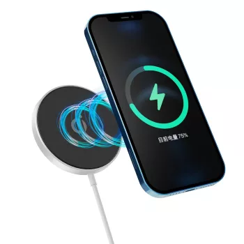 eSTUFF ES638100 mobilná nabíjačka Smartphone hliník AC bezdrôtové nabíjanie rýchlonabíjanie interiér