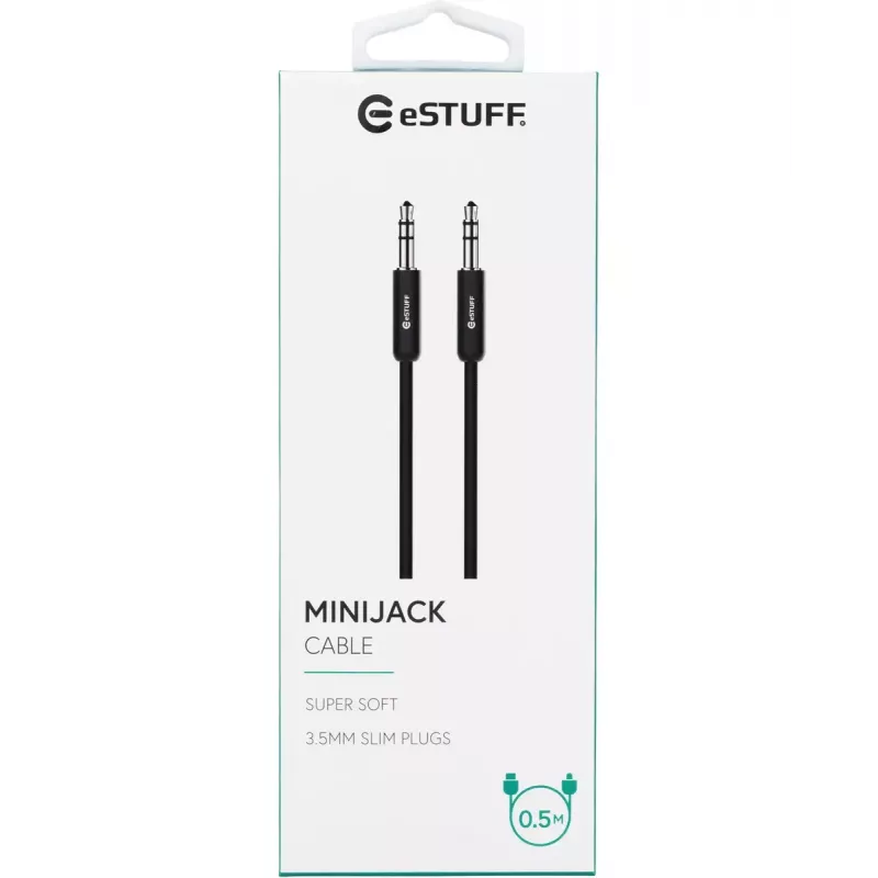 eSTUFF ES608001 audiokábel 0,5 m 3,5 mm čierna
