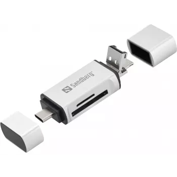 Sandberg čítačka kariet USB-C+USB+MicroUSB