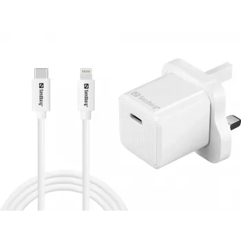 USB-C nabíjačka SANDBERG 441-64 20W UK konektor – rýchle nabíjanie s USB Power Delivery