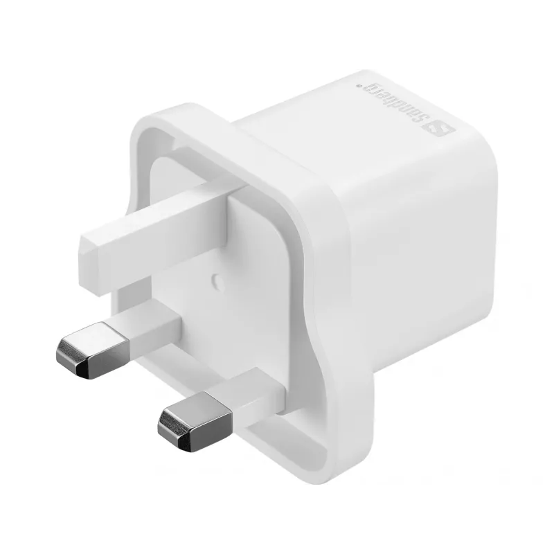 USB-C nabíjačka SANDBERG 441-64 20W UK konektor – rýchle nabíjanie s USB Power Delivery