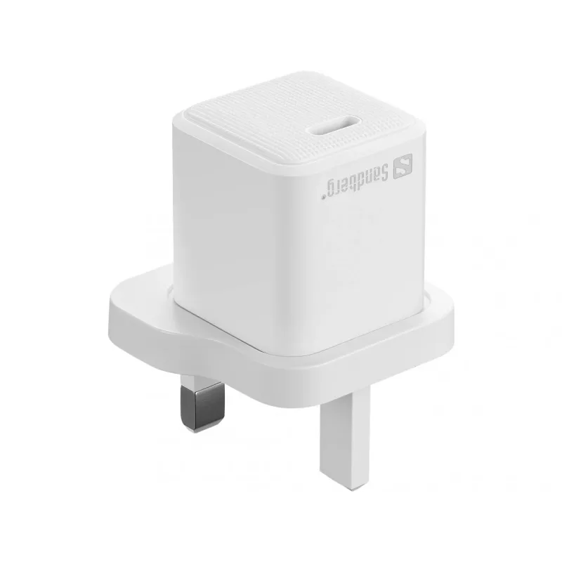 USB-C nabíjačka SANDBERG 441-64 20W UK konektor – rýchle nabíjanie s USB Power Delivery