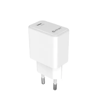 eSTUFF ES635028-BULK USB-C nabíjačka EU PD 20W, biela