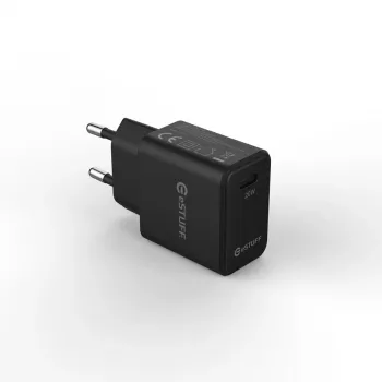 eSTUFF ES635029-BULK USB-C nabíjačka EU PD 20W, čierna
