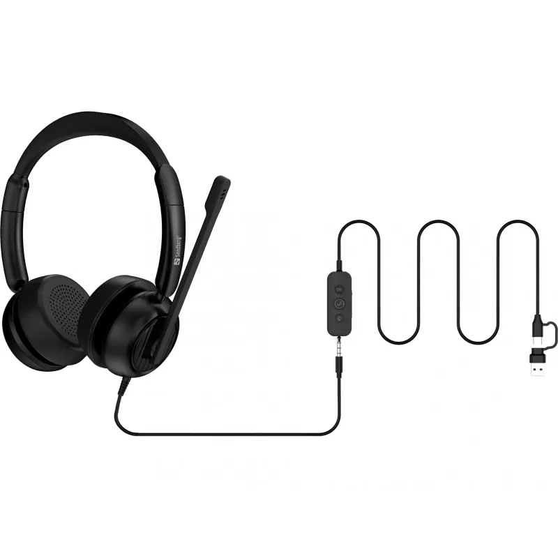 Káblový headset Sandberg 3in1 Office Headset Pro ENC 20-20000 Hz