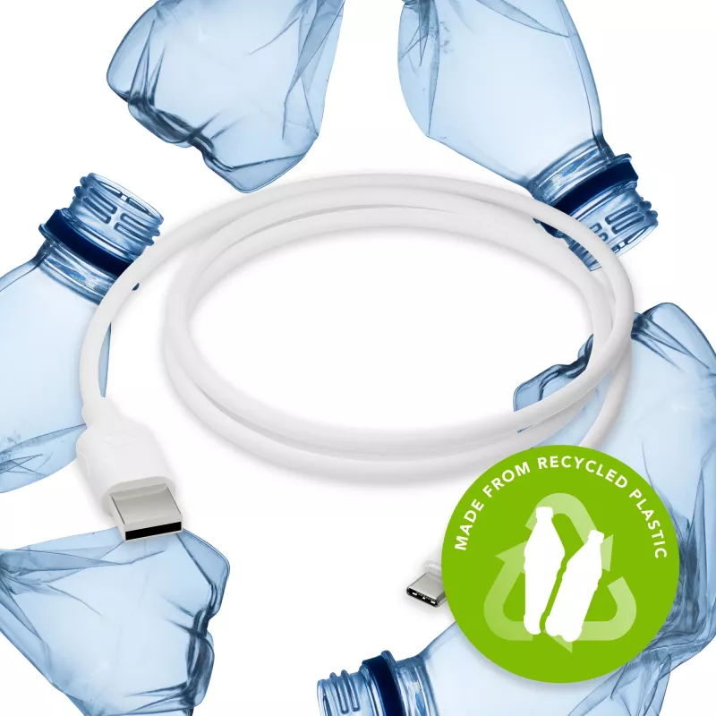 dbramante1928 re-charge Pro CB12ACWH7088 kábel USB-A na USB-C, 1,2 m, USB 2.0, 480 Mbps, 36W, 100 % recyklovaný plast, biely