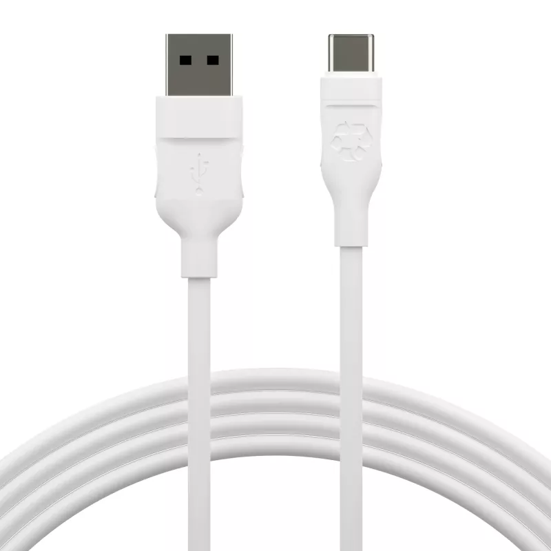 dbramante1928 re-charge Pro CB12ACWH7088 kábel USB-A na USB-C, 1,2 m, USB 2.0, 480 Mbps, 36W, 100 % recyklovaný plast, biely