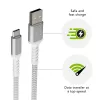 USB-A na USB-C dátový kábel dbramante re-charge Pro BRD kábel 2,5 m, USB 2.0, biely