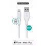 Lightning kábel eSTUFF ES601270-BULK 2m biely 5V 2,4A