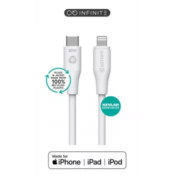 Lightning kábel eSTUFF ES602370-BULK 3m USB-C 2,4A