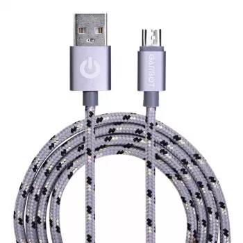 USB kábel Garbot C-05-10195 1 m USB A Micro-USB B strieborný