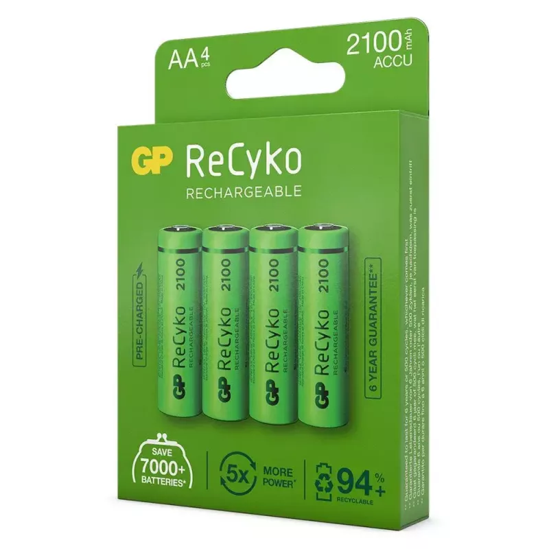 Nabíjateľná batéria GP Batteries ReCyko+ 2100 mAh 4 ks AA NiMH