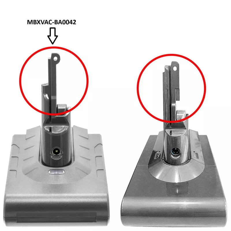 CoreParts MBXVAC-BA0042 batéria pre vysávače Dyson SV10, V8, V8 Absolute, V8 Animal, 21,6 V 2600 mAh 56,16 Wh Li-ion, čierna