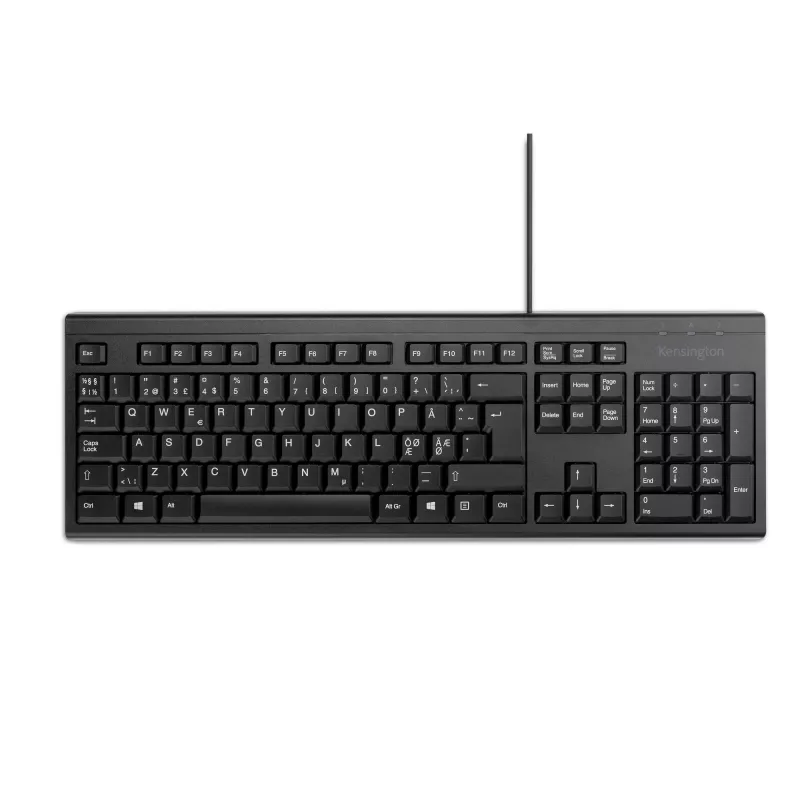 Kensington KB100 EQ káblová Full-Size klávesnica USB membránová QWERTY čierna
