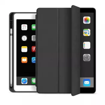 Puzdro na pero eSTUFF SEATTLE iPad 9.7 2018/2017 – čierna PU koža