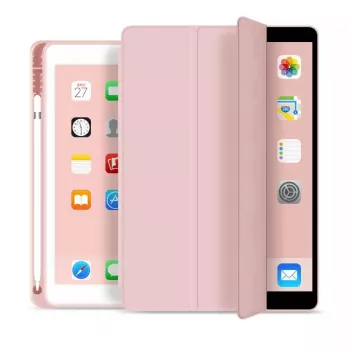 Puzdro na pero eSTUFF SEATTLE pre iPad 9.7 2018/2017 – ružová PU koža