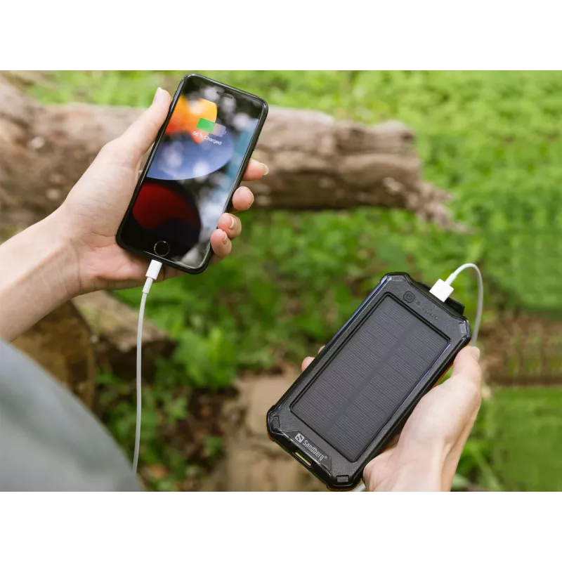 Powerbanka Sandberg 3in1 Solar Powerbank 10000 10000 mAh 2A čierna