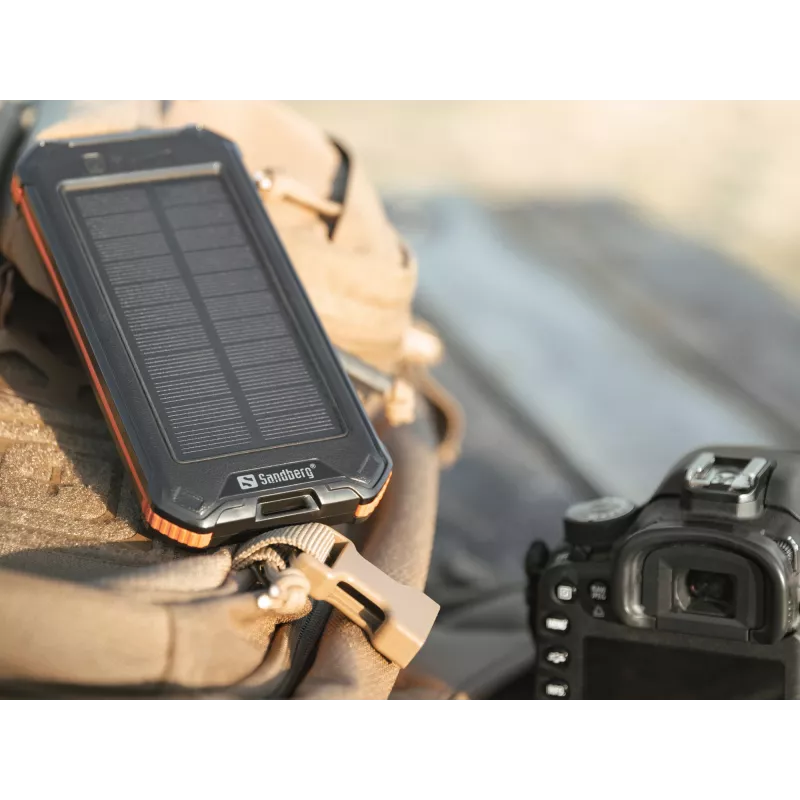 Powerbanka Sandberg 3in1 Solar Powerbank 10000 10000 mAh 2A čierna